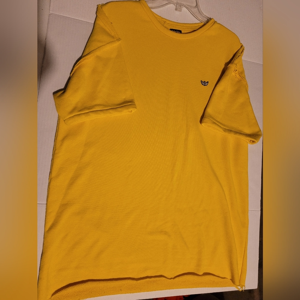 Myke Sims Collection Yellow Sweatershirt Short Sleeve Men's sz XL Culture Heart